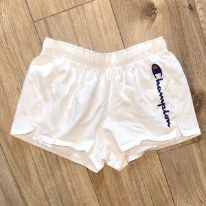 CHAMPION Embroidered Logo Fold Over Waistband Athletic Style Gym Shorts